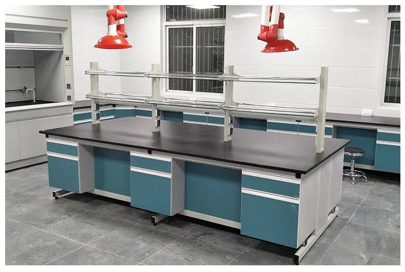 Steel Wood Laboratory Furniture Chemistry Lab Island Bench Workbench