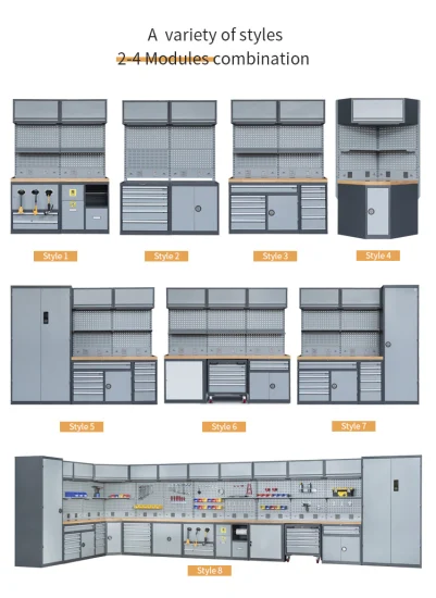 Établi de mécanique pour armoire à outils à usage industriel